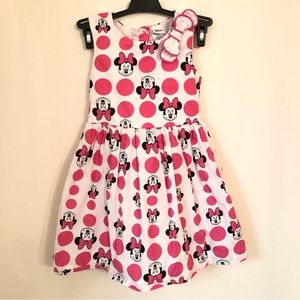 Disney Minnie Mouse Cotton Dress w/Ruffle slip 6